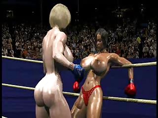 FPZ3D S vs G 3D Toon vuistgevecht Catfight Big Tits Éenzijdige