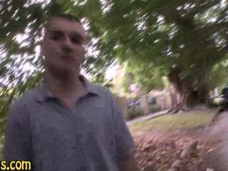 Blindfolded dude conned into gay blow job