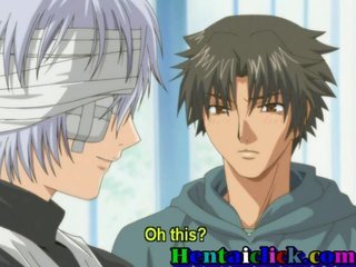 Hentai gay boy blows and rides dick