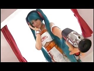 sexy cosplay japán lány, Miku